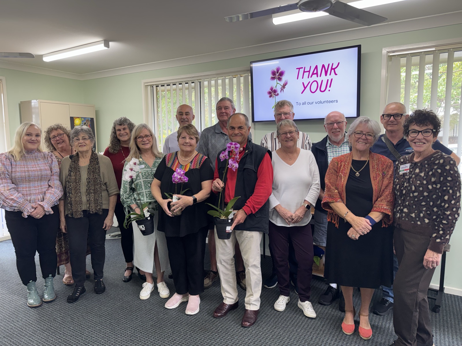 Lifeline Mid Coast crisis support volunteers together at a volunteer thank-you event